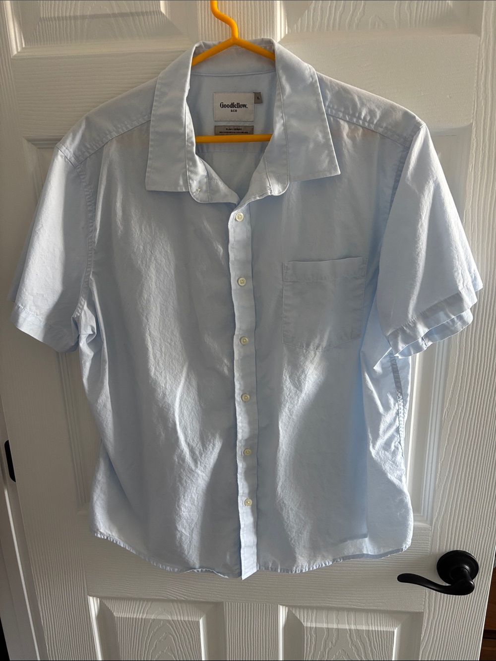 Goodfellow & Co Pale Blue Short-Sleeve Button-Down Shirt